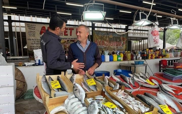 Sarıgöl pazaryerinde balık satıcıları denetimden geçti