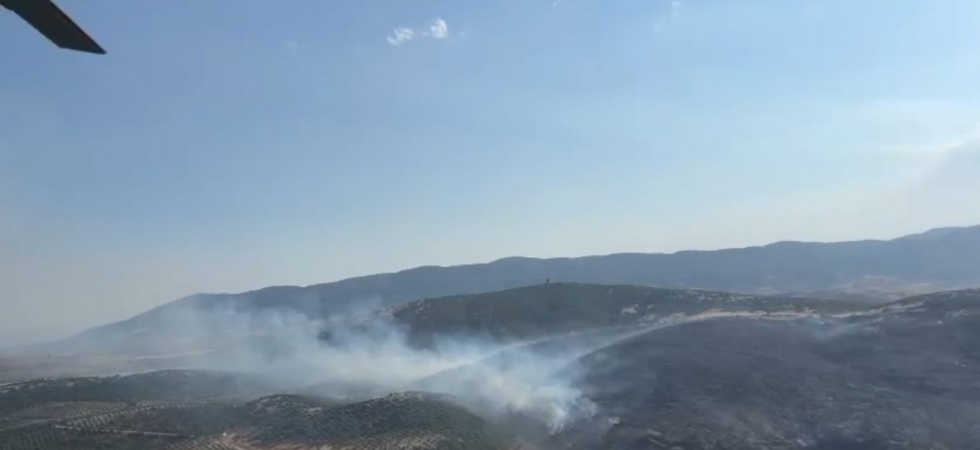 Gölmarmara’da makilik alanda yangın