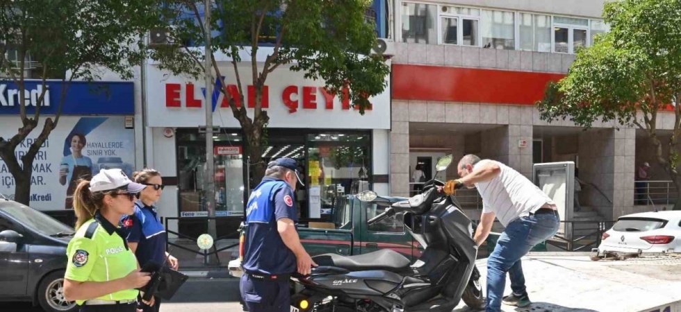 Kaldırımlardaki motosiklet işgallerine sıkı denetim