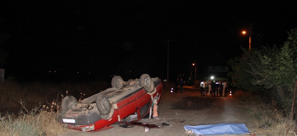 Kontrolden çıkan otomobil takla attı: 1 ölü