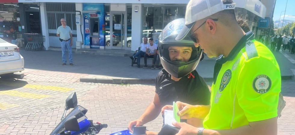 Kula’da motosikletlere özel denetim; 65 bin TL ceza yazıldı