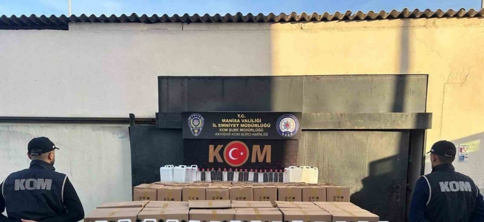 Manisa’da binlerce litre kaçak alkol ele geçirildi