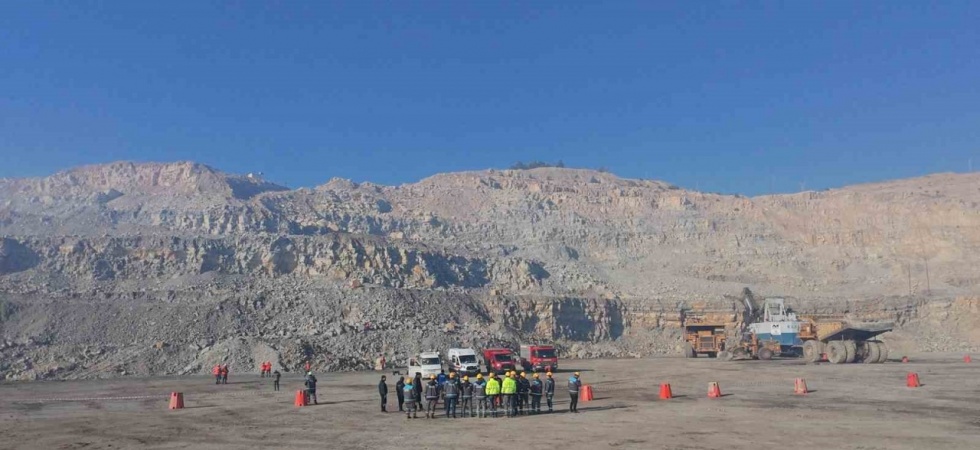 Soma’da maden ocağında gerçeğini aratmayan heyelan tatbikatı