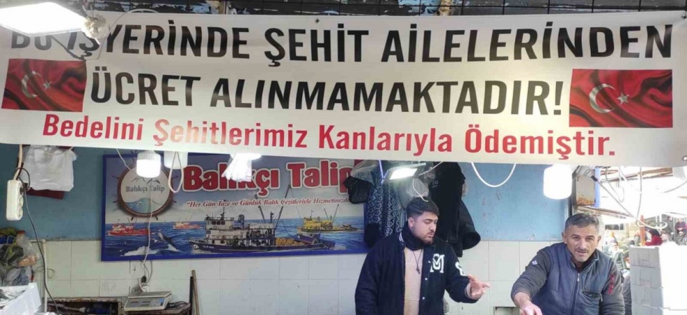 Balıkçıdan örnek davranış: Şehit ailelerine ücretsiz balık