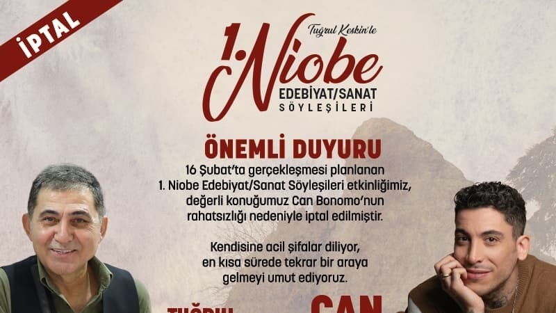 1. Niobe Edebiyat Sanat Söyleşileri’ne hastalık engeli