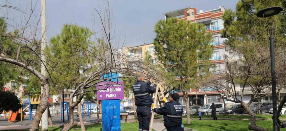 Şehzadeler’de park ve bahçelerde bakım çalışmaları sürüyor